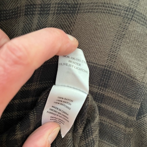 Rails XS Hunter Olive Jet Lightning Buttondown - Picture 6 of 6